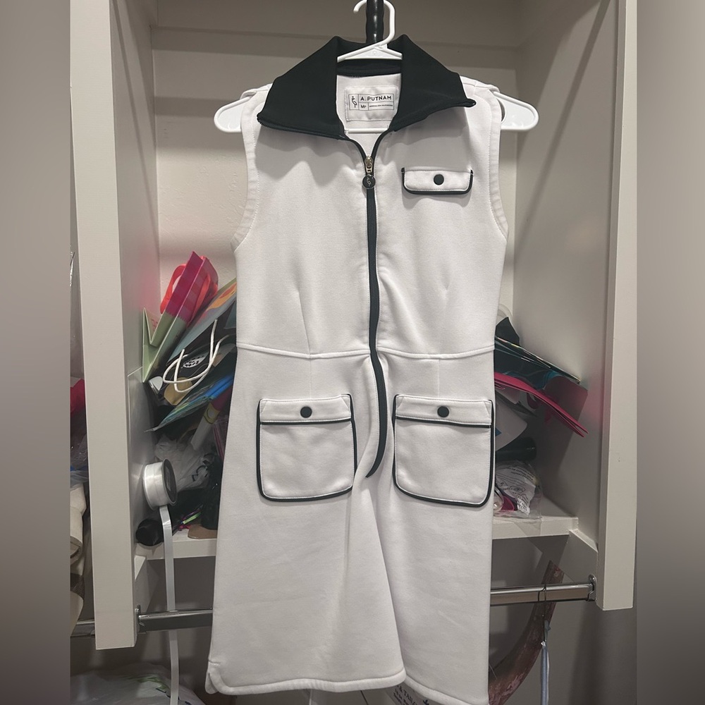 Stylish White and Black Mini Dress